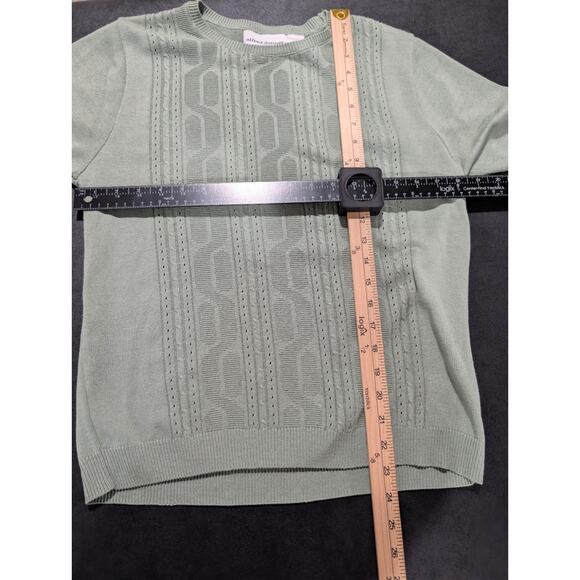 ALFRED DUNNER Women's Shirt Mint Green Sweater SHELL TOP Size Small Classic EUC - Picture 10 of 13